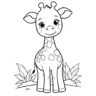 cute-baby-giraffe-in-nature-coloring-page-for-kids