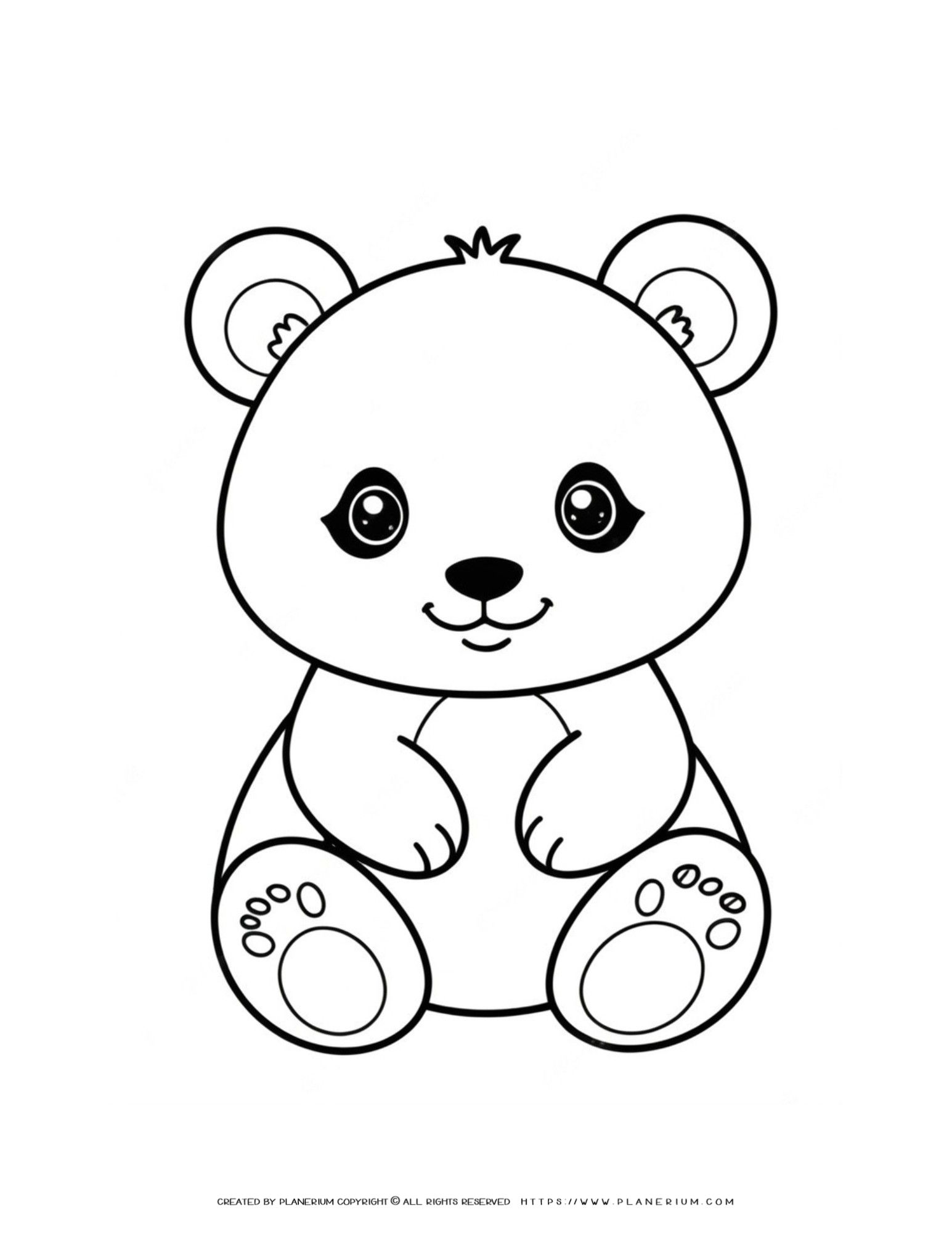 Baby Panda Coloring Page: Printable Fun for Kids