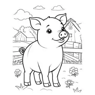 cute-baby-pig-in-the-farm-coloring-page-for-kids