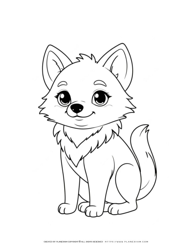 Baby Wolf Coloring Page: Fun and Educational Activity for Kids