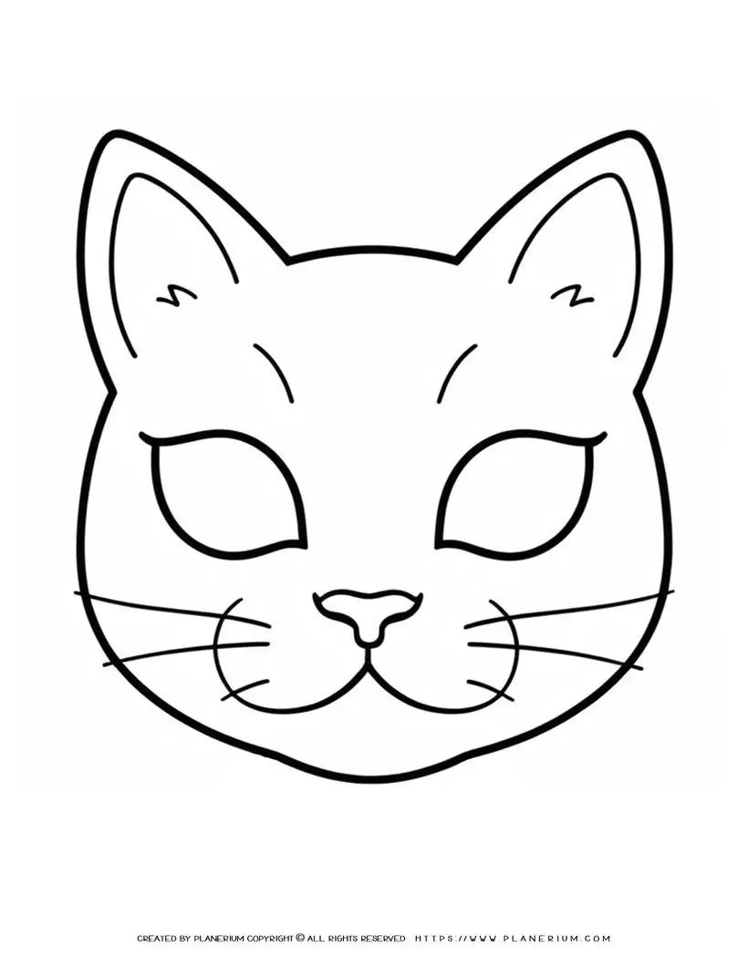 cute-cat-mask-outline-template
