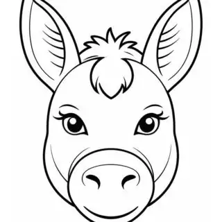 53-cute-donkey-face-front-view-coloring-page-for-kids