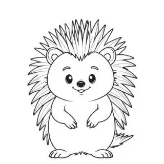 cute-porcupine-outline-illustration-coloring-page-for-kids