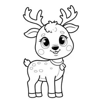 cute-reindeer-simple-coloring-page-for-kids