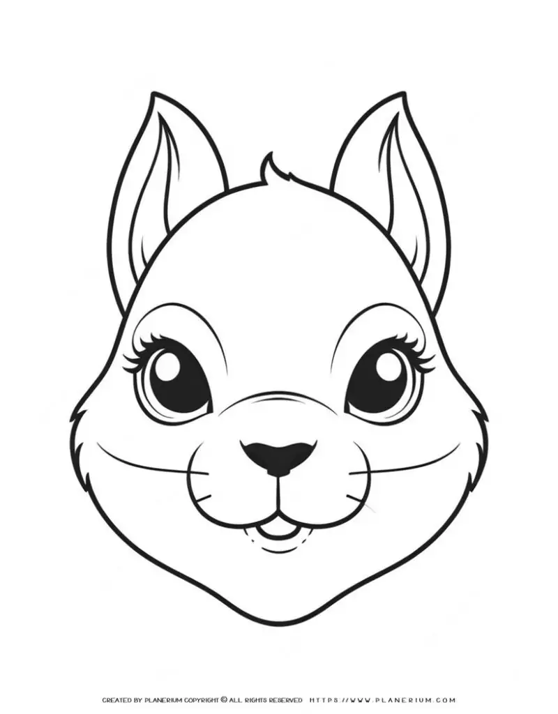 cute-squirrel-face-outlines-illustration-coloring-page