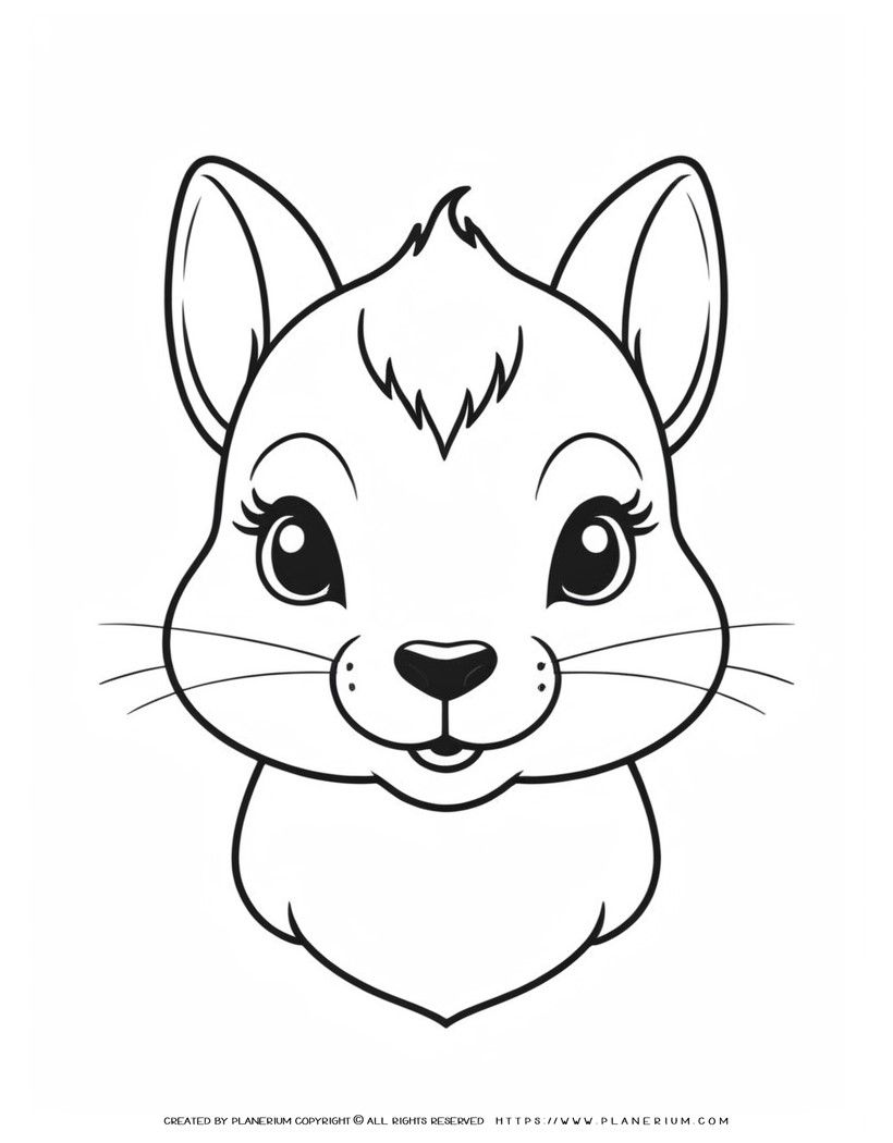 Enhance Creative Skills with Cute Squirrel Portrait Illustration