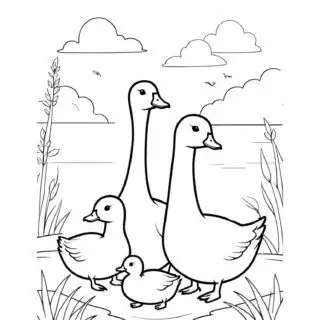 family-geese-coloring-page-for-kids