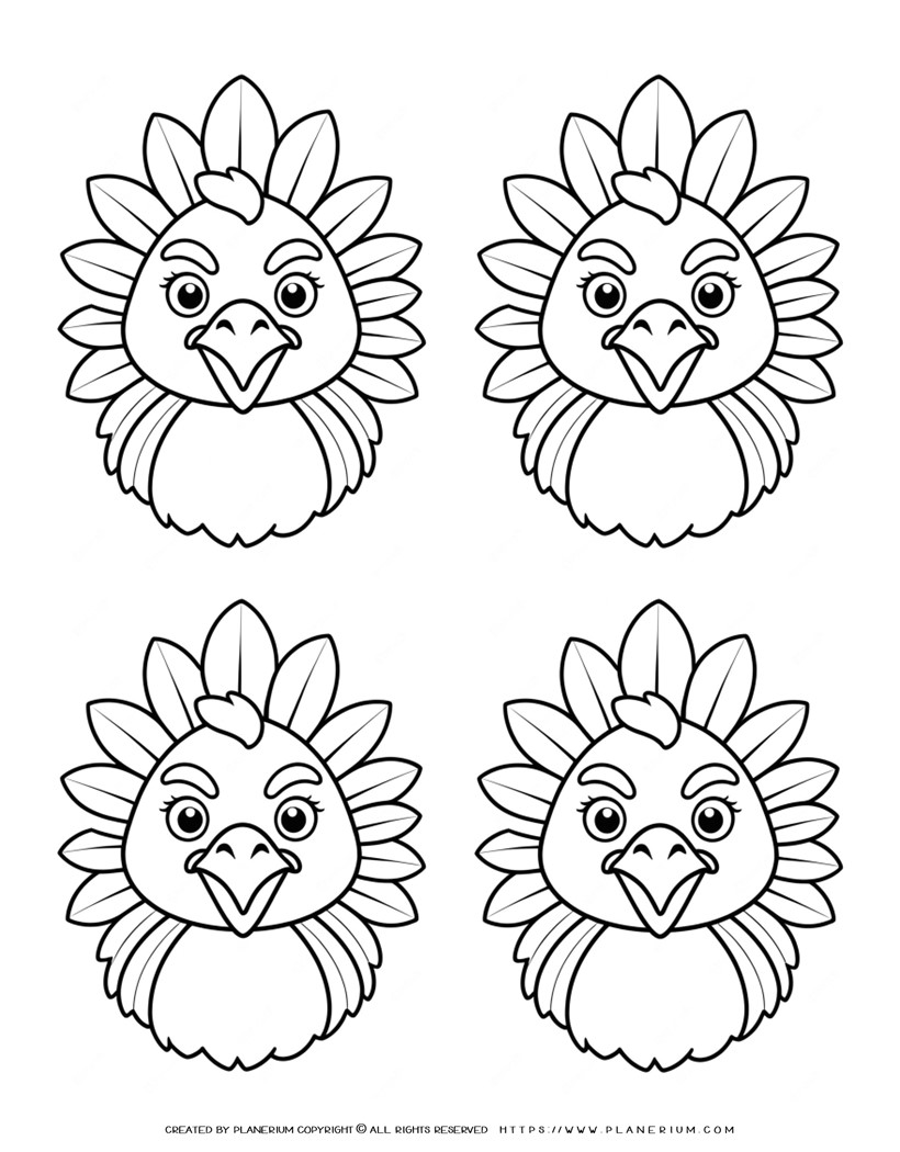 28-four-cute-turkey-outline-coloring-page-for-kids