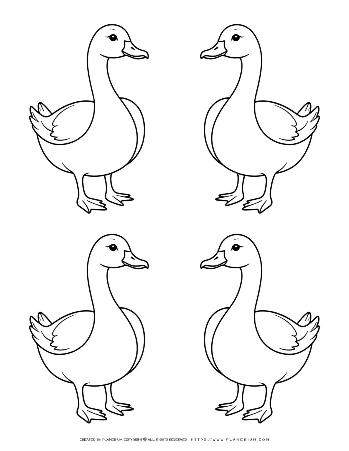 four-geese-outlines-farm-animals