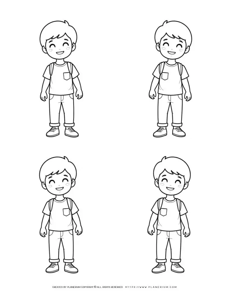four-happy-boys-simple-outlines