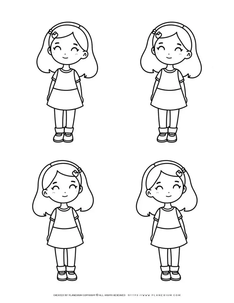 four-happy-girls-outlines