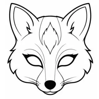 111-fox-face-mask-outline-template