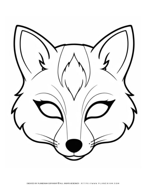 Free Printable Fox Face Mask Outline Template