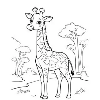 giraffe-in-africa-animal-coloring-page-for-kids