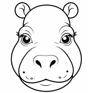 108-hippo-head-front-view-illustration-simple-coloring-page