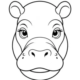104-hippo-portrait-outline-front-view-simple-coloring-page