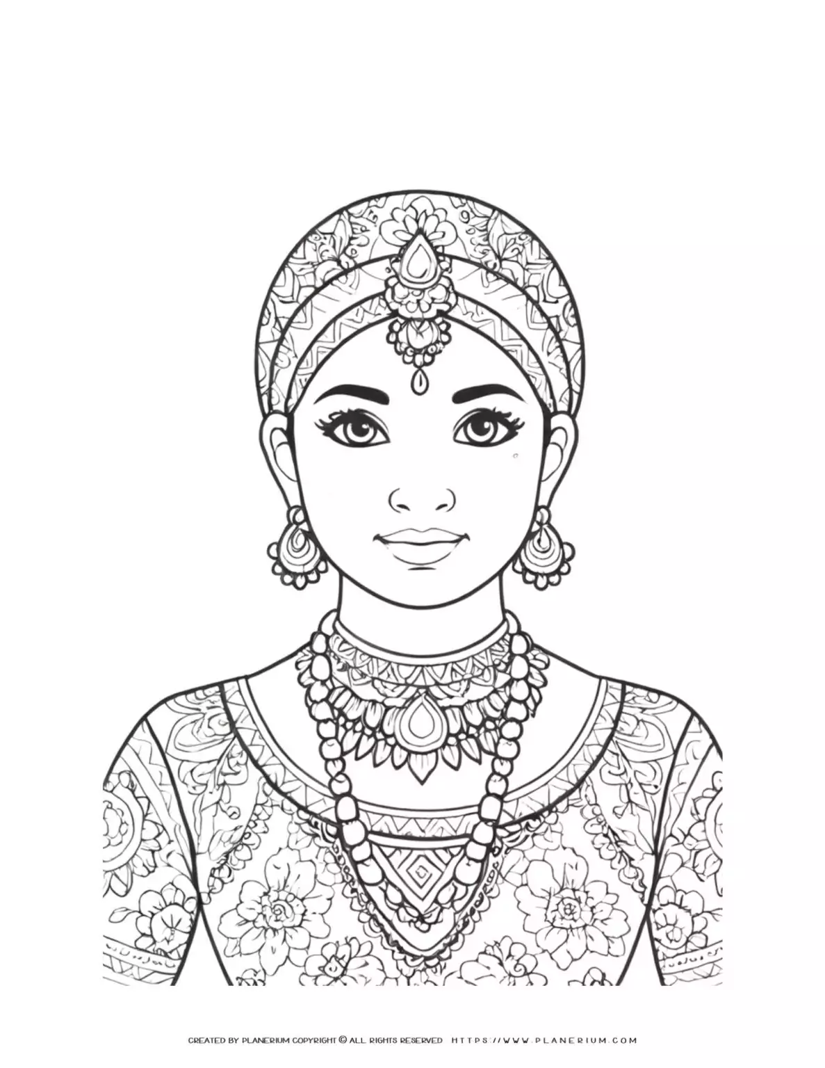 62-indian-woman-portrait-illustration-with-traditional-clothes-detailed-coloring-page-for-adults