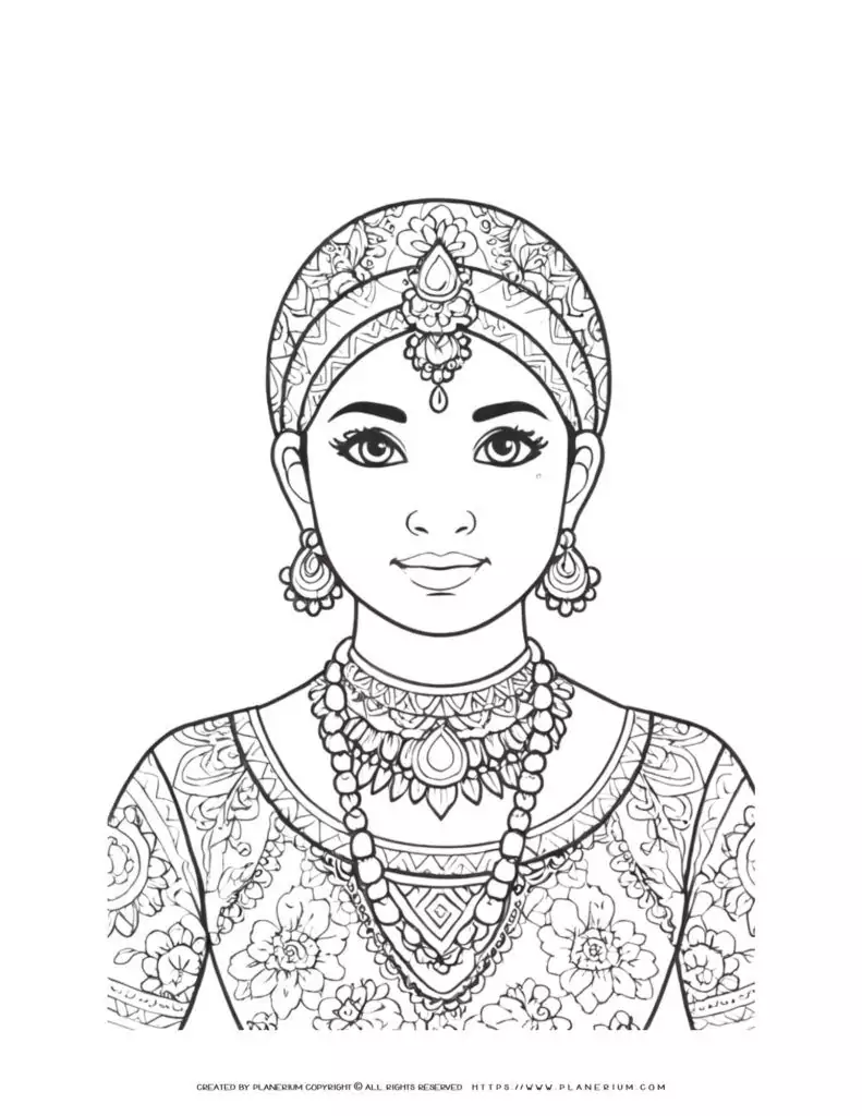 62-indian-woman-portrait-illustration-with-traditional-clothes-detailed-coloring-page-for-adults