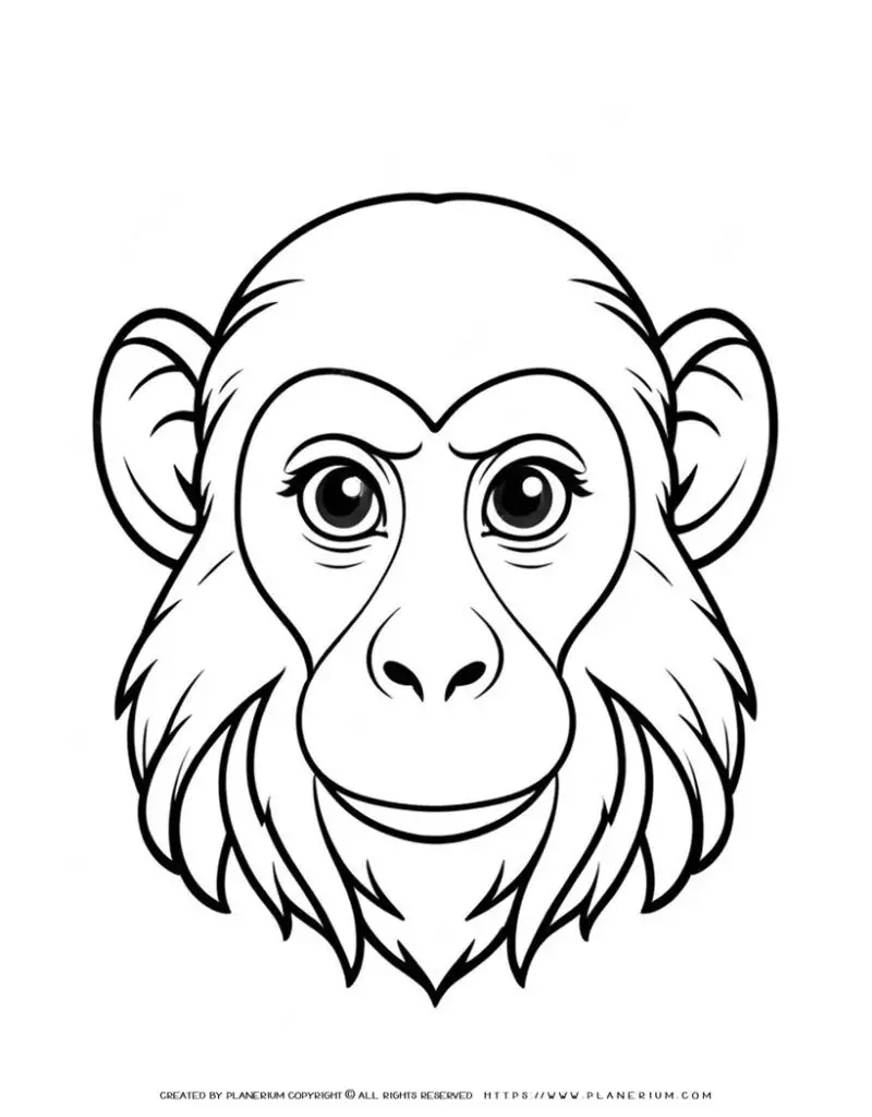 105-monkey-baboon-head-coloring-page
