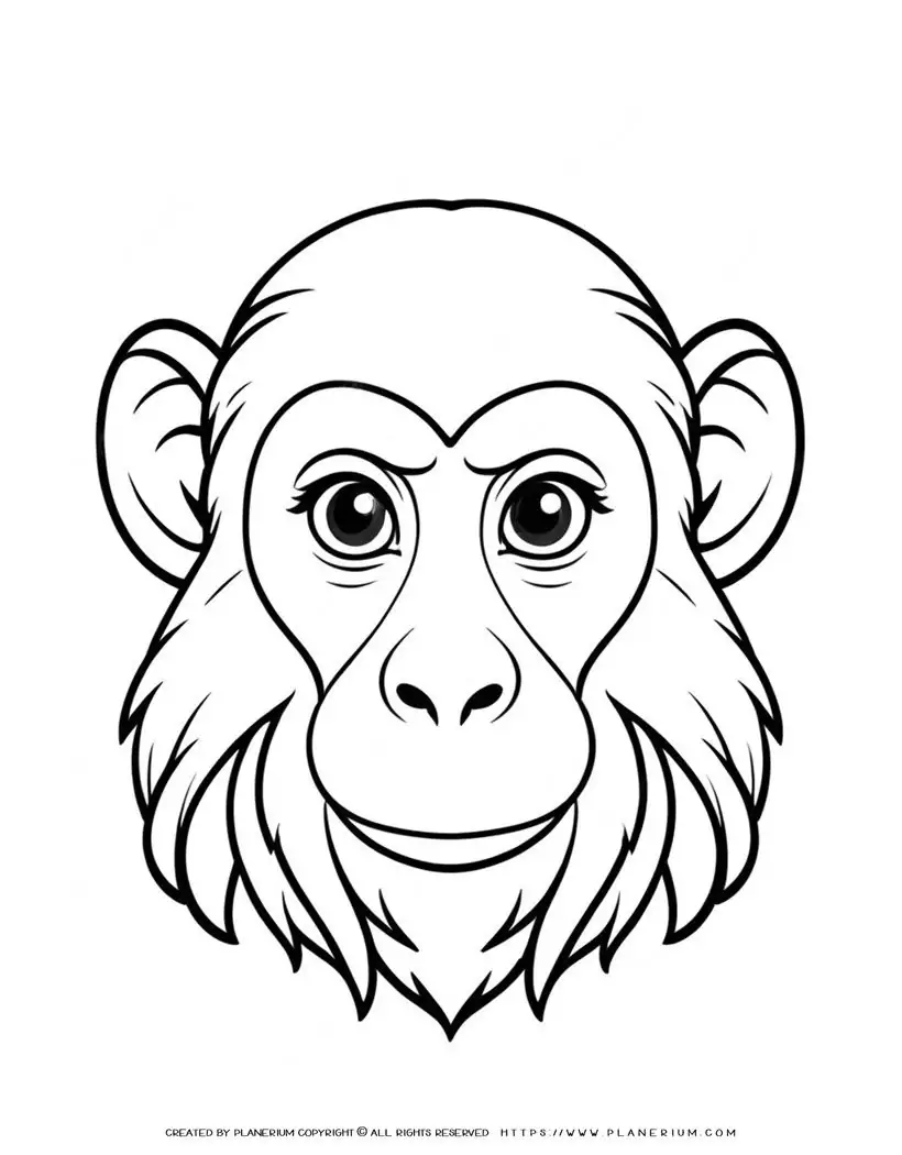105-monkey-baboon-head-coloring-page