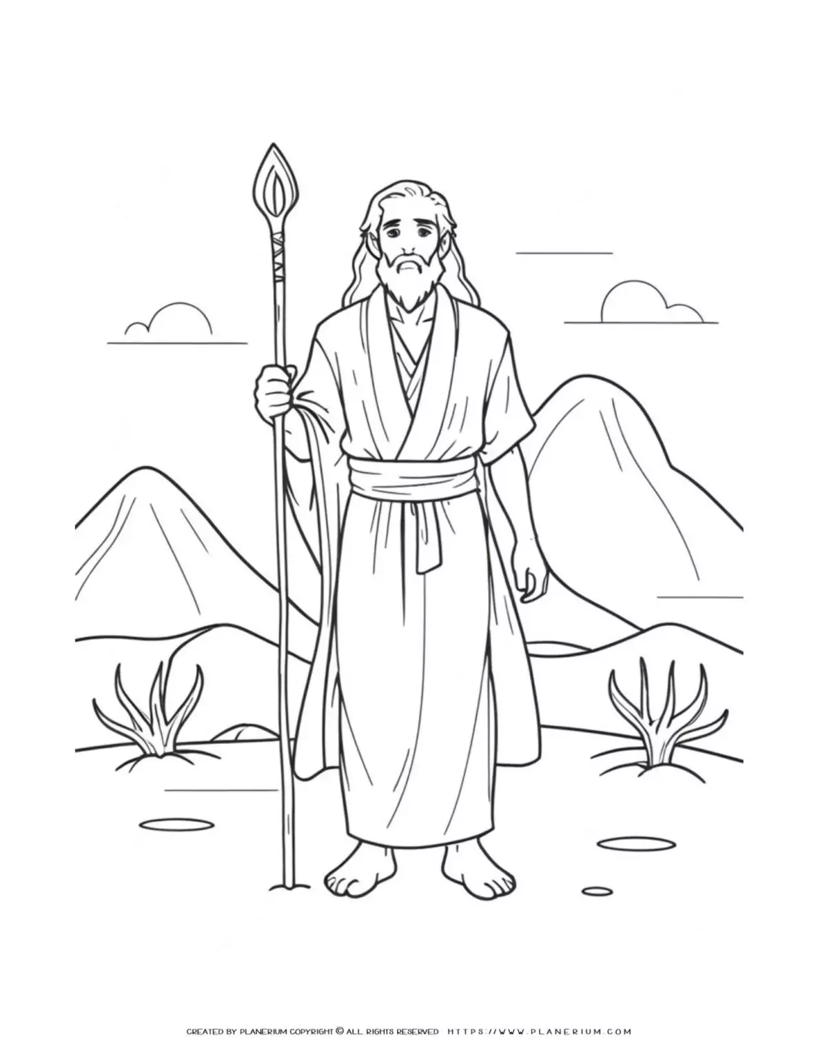 75-moses-leading-the-israelites-through-the-desert-coloring-page