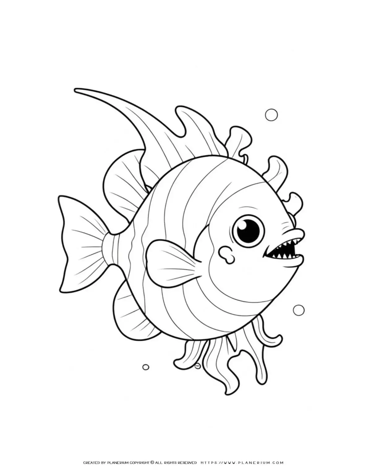 Cartoon-fish-coloring-page-illustration