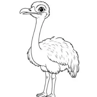 ostrich-outline-comic-style-coloring-page-for-kids