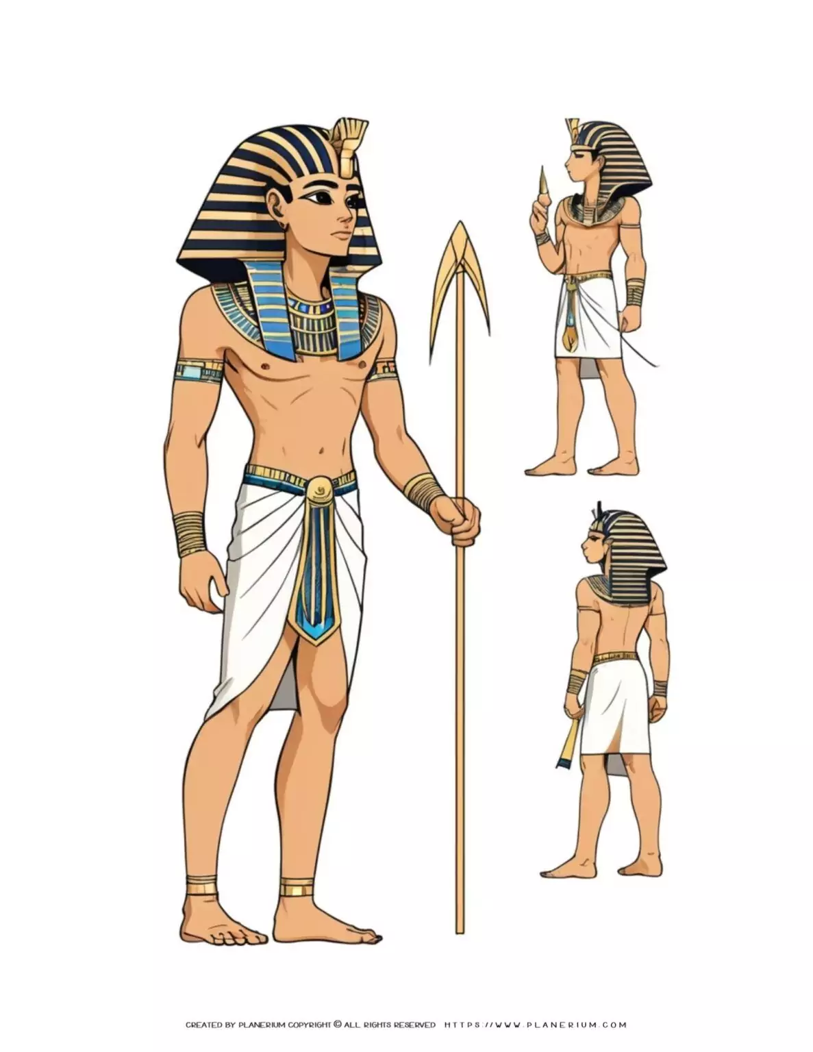 pharaoh-standing-colorful-illustration-in-three-different-poses