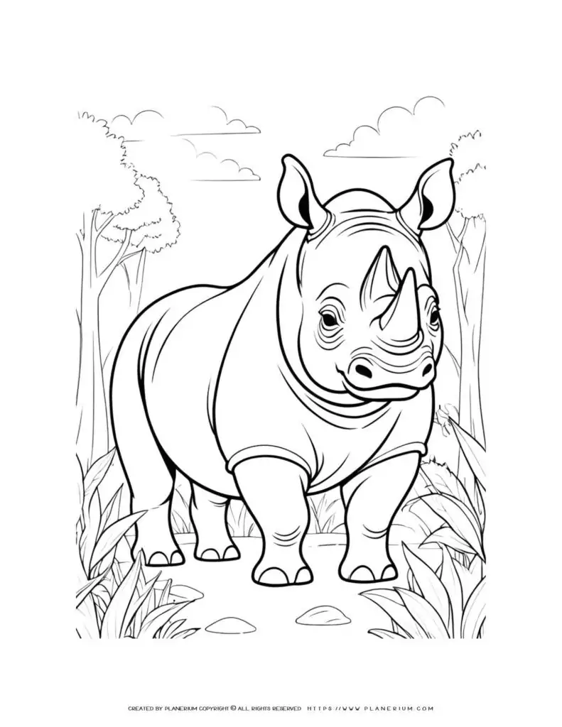 rhinoceros-wild-animal-coloring-page
