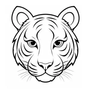 tiger-portrait-front-view-illustration
