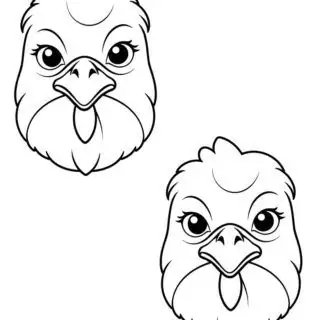39-two-chicken-face-outlines-coloring-page