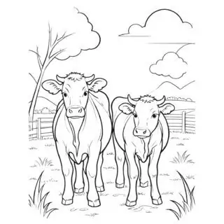 two-cows-standing-in-the-farm-animal-coloring-page