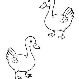 two-goose-outlines