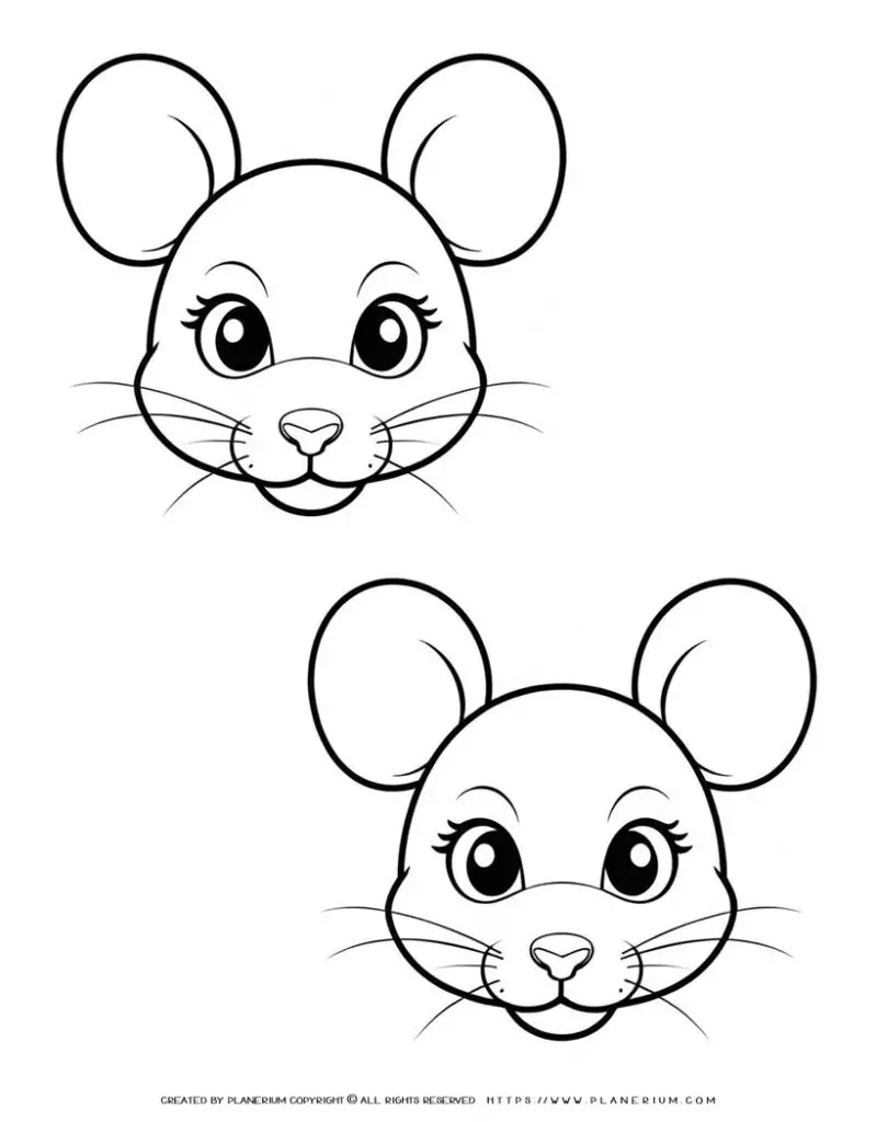 two-mouse-face-outlines-coloring-page