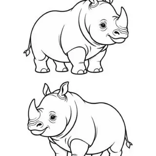 two-rhinoceros-outline-animal-coloring-page-for-kids