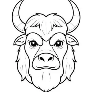 22-yak-face-front-view-animal-coloring-page-for-kids