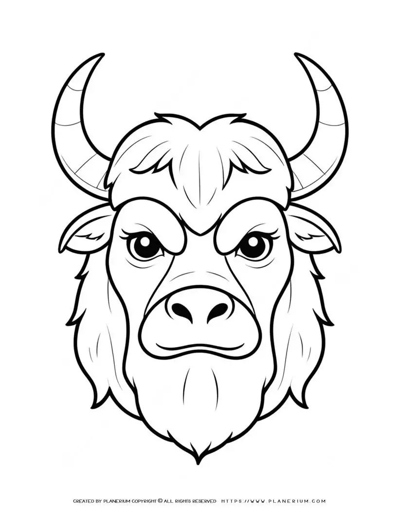 22-yak-face-front-view-animal-coloring-page-for-kids