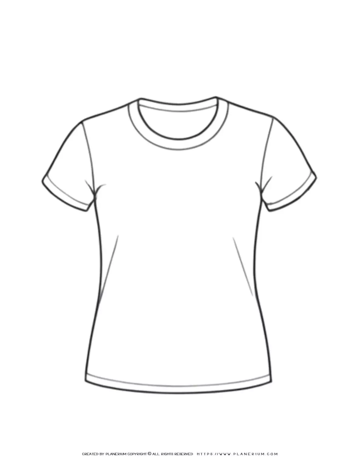 Outline of a plain T-shirt