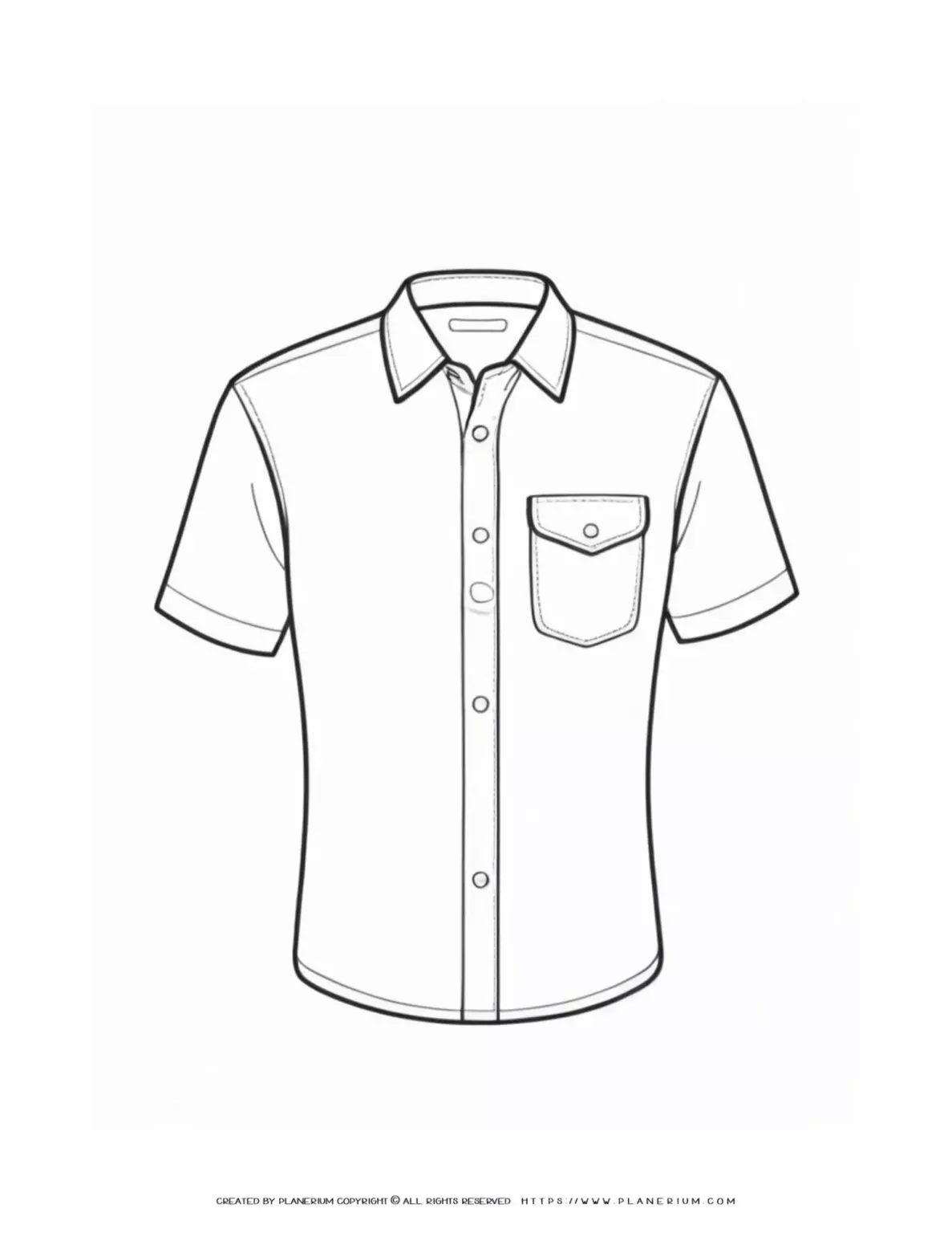 Short sleeve shirt illustration