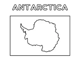 Antarctica flag coloring page for kids to learn about countries and geography through fun activities.