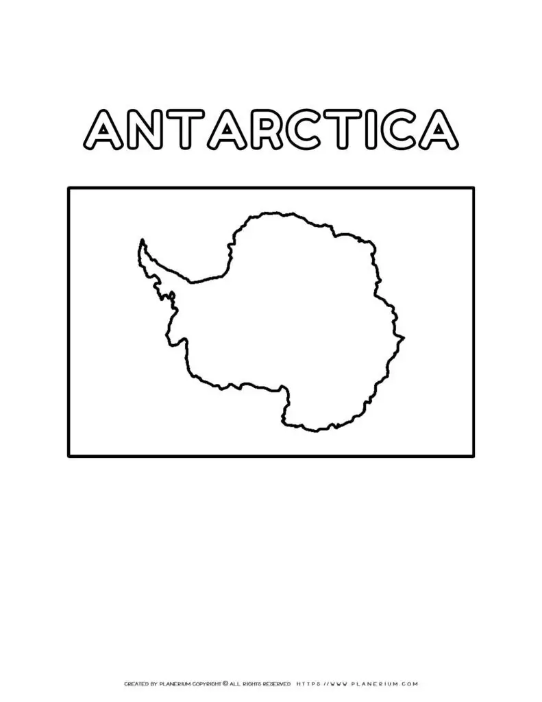 Antarctica flag coloring page for kids to learn about
  countries and geography through fun activities.