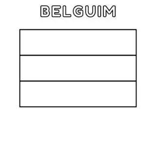 Coloring page of the Belgium flag for kids to learn about European countries. Perfect for educational purposes and patriotic activities.