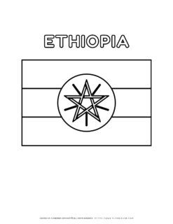 Ethiopia flag coloring page for kids to learn about African
countries. Perfect for educational activities and cultural exploration.