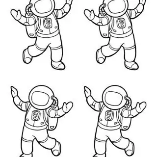Printable astronaut coloring page for kids