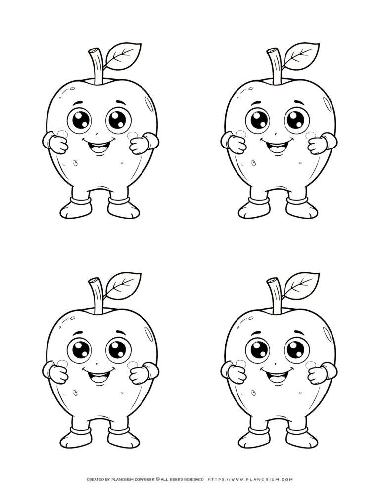 Engaging Printable Apple Characters for Fun Learning Activities