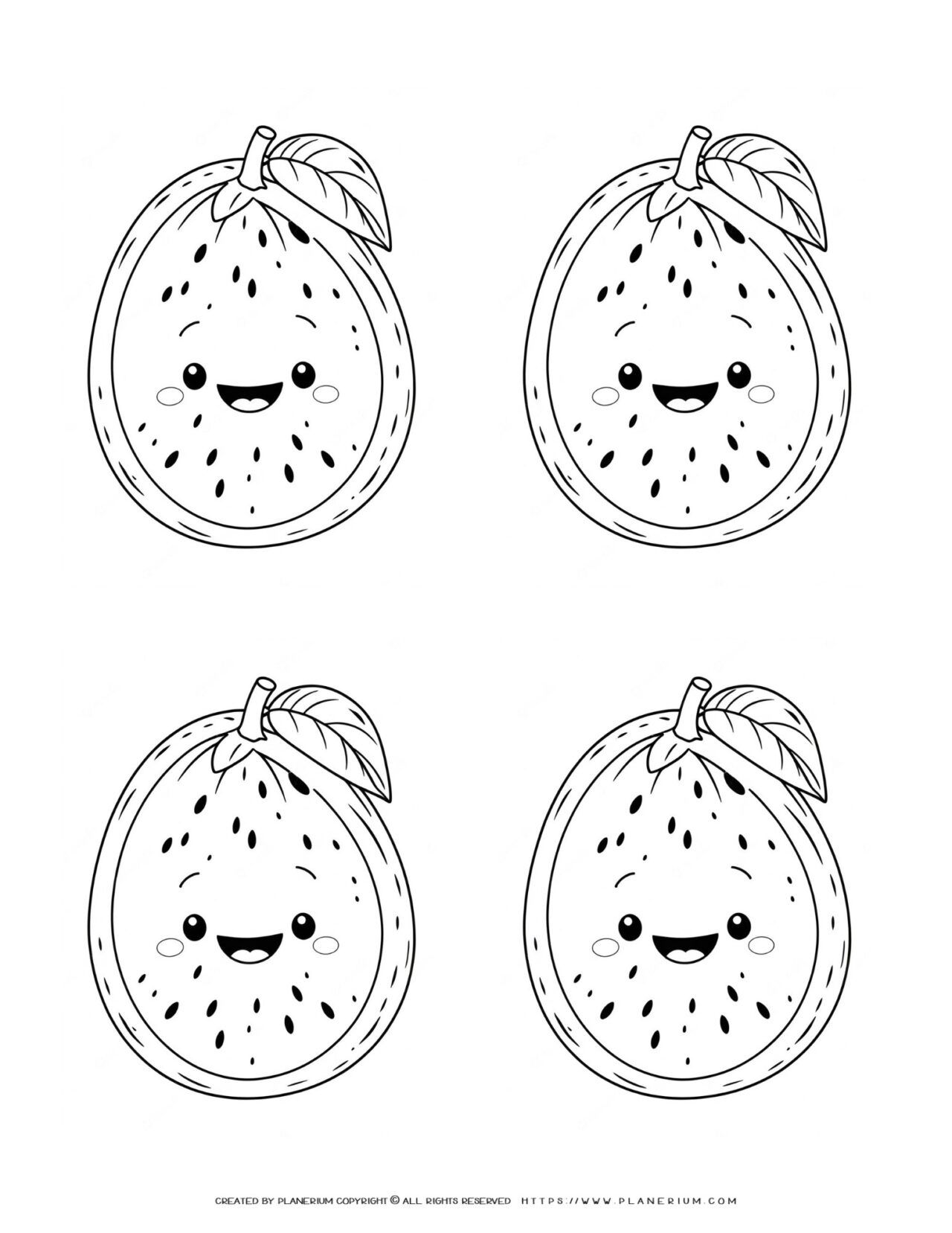 Cute Watermelon Character Outlines – Fun Educational Printables