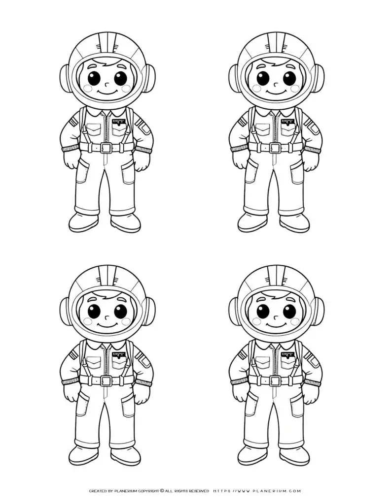 Comic pilot boys coloring page with identical full suit outlines. Perfect for kids who love aviation and superheroes. Ideal for creative play and learning.