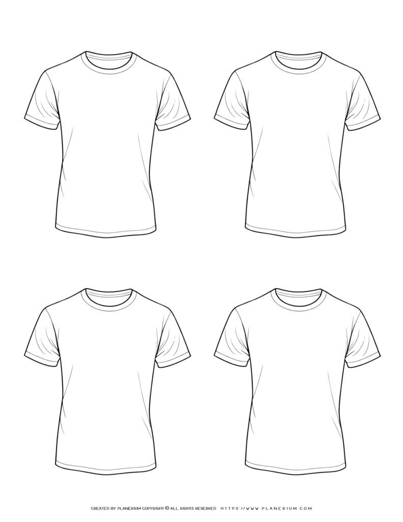 Plain t shirt outline best sale