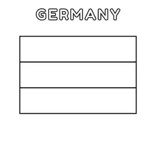 German flag coloring page for kids to learn about Germany's national symbol. Perfect for educational activities and cultural studies.