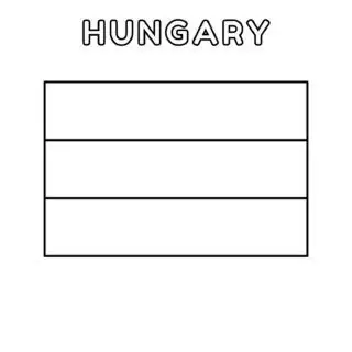 Hungary flag coloring page for kids to learn about Hungarian culture and colors. Perfect for educational activities and patriotic celebrations.